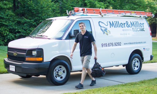 Miller and Miller Electric work van